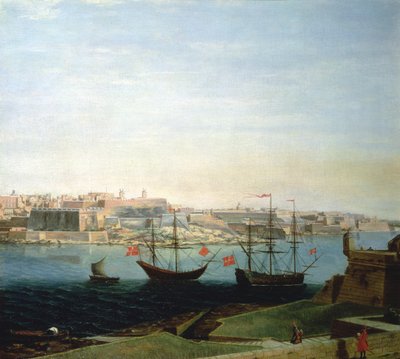 A View of the Town and Fortifications of Valetta by Alberto Pullicino